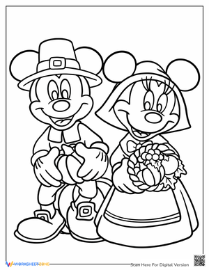 Thanksgiving Costumes with Mickey & Minnie