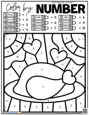 Advanced Thanksgiving Color by Number Art