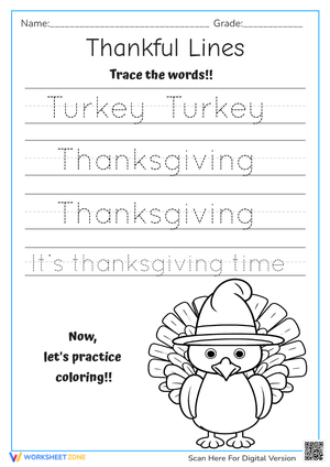 Thanksgiving Tracing