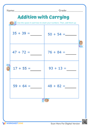 Addition with Carrying 28
