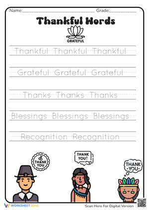 Discover Thankful Words