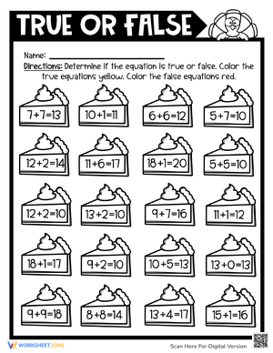 Thanksgiving Math: True or False