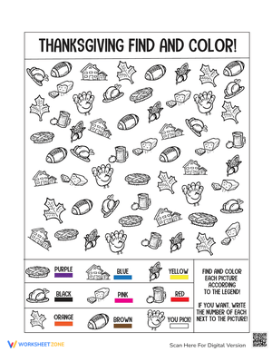 Thanksgiving Find and Color