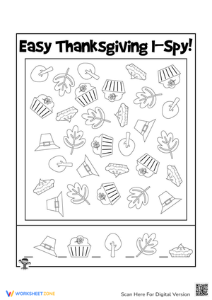 Easy Thanksgiving I Spy Game
