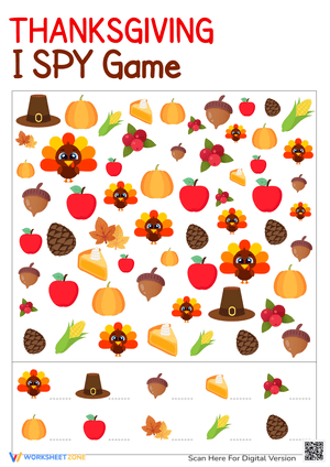 Thanksgiving I Spy Challenge