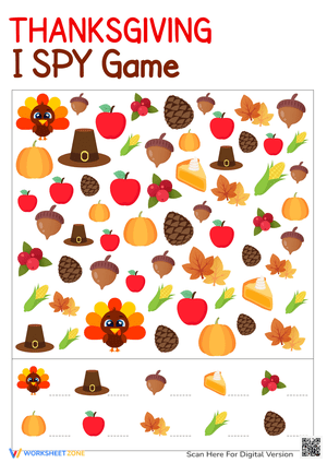 Thanksgiving I Spy Activity