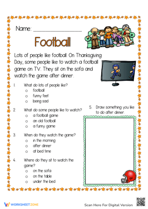 Reading Football on Thanksgiving
