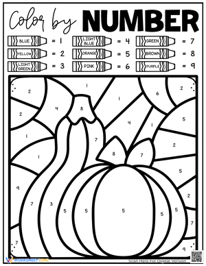 Holiday Thanksgiving Color by Number Fun