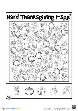 Hard Thanksgiving I Spy Game