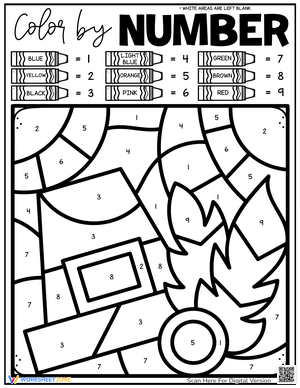 Festive Thanksgiving Color by Number Sheet