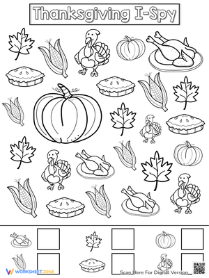 Festive Thanksgiving I Spy Activity