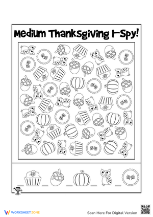 Thanksgiving I Spy Game Fun