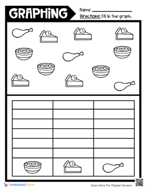 Thanksgiving Graphing Worksheet for Data Analysis