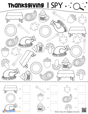 Engage and Learn with Thanksgiving I Spy Game