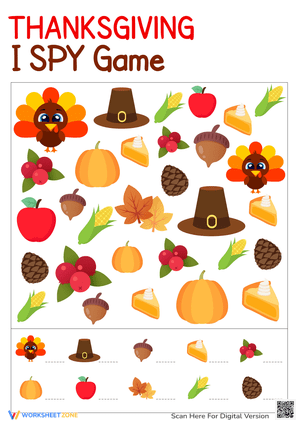 Improve Focus with Thanksgiving I Spy Game