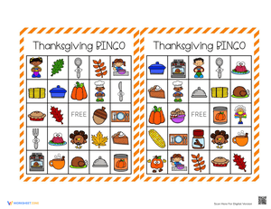 Play Thanksgiving Bingo with this Printable Card