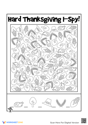 A Hard Thanksgiving I Spy Game to Play