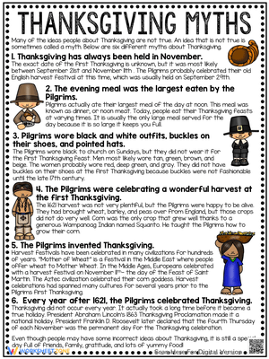 Thanksgiving Myths