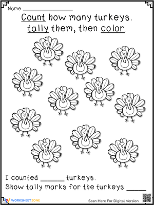 Practice Thanksgiving Counting With These Turkeys