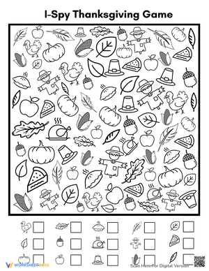 Engaging Thanksgiving I Spy Game for Older Kids