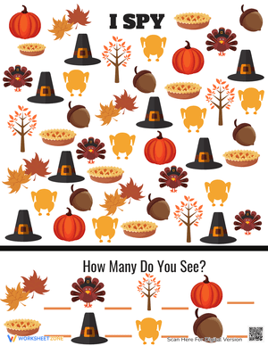 Festive Thanksgiving I Spy Game for Kids