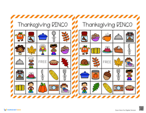 Printable Thanksgiving Bingo Game