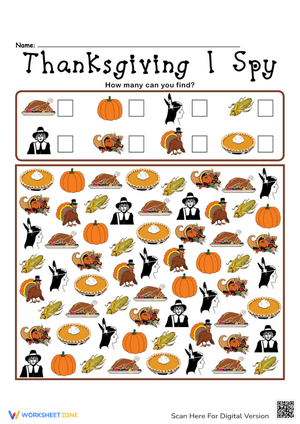 Challenging Thanksgiving I Spy Game