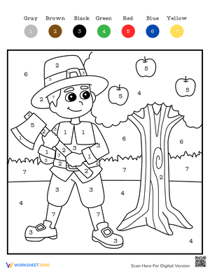 Thanksgiving Color by Number: A Festive Activity