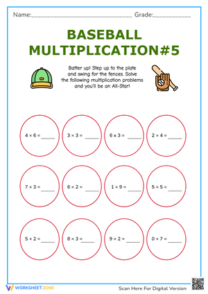 Baseball Multiplication #5