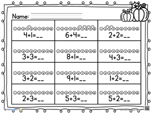 Thanksgiving Number Line Addition: Math Fun