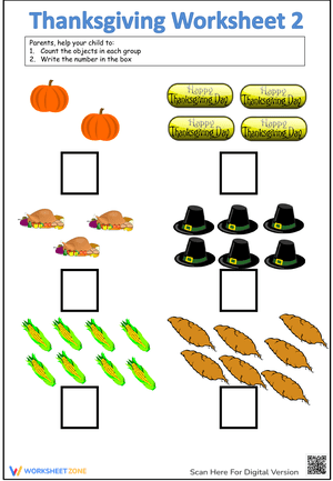 Fun Math Activity: Count Thanksgiving Items
