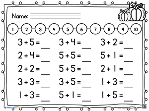 Practice Addition with Thanksgiving Number Line