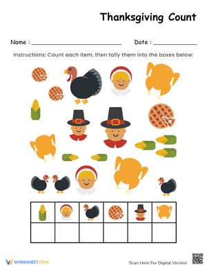 Thanksgiving Counting Activity