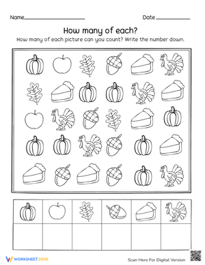 Thanksgiving Counting Fun