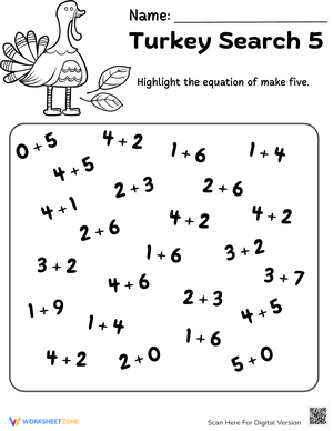 Thanksgiving Addition Turkey Search