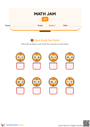 Essential Grade 2 Math Jam: Printable Addition & Subtraction