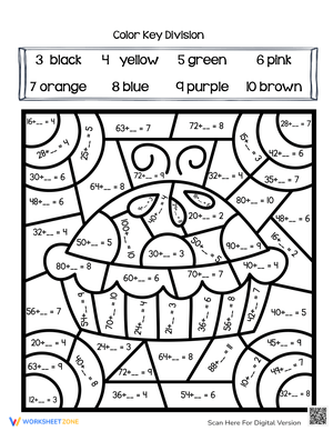 Thanksgiving Color Key Division Fun