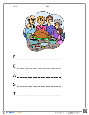 Create a Thanksgiving Feast Acrostic Poem