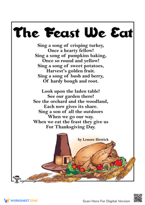 Explore a Thanksgiving Feast with this Worksheet