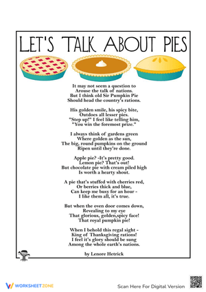 Discuss and Design Thanksgiving Pies Worksheet