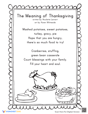 Explore the Meaning of Thanksgiving with this Worksheet