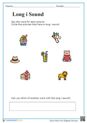 Practice Long I Vowel Sounds