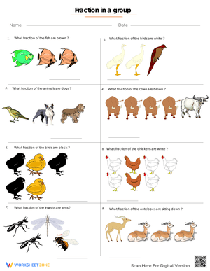 Fractions Applied to Groups of Animals