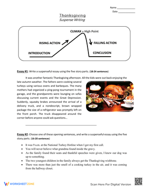 Thanksgiving Writing Prompts Practice Worksheet
