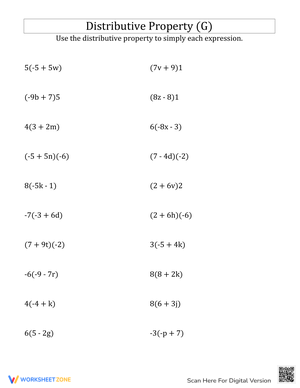 Applying Distributive Property in Algebra