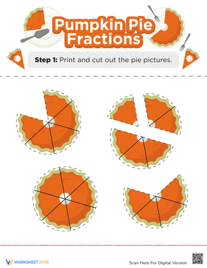 Thanksgiving Pumpkin Pie Fractions