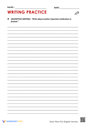 Descriptive Writing Worksheet | Grade 6-8 Essential