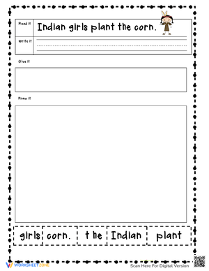 Thanksgiving Writing Worksheet for Creative Stories