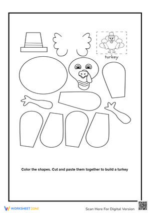 Thanksgiving Turkey Cut Out Craft 2