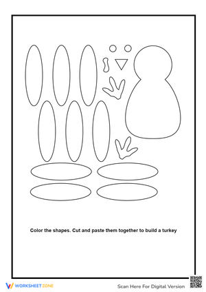 Thanksgiving Turkey Cut Out Craft 1